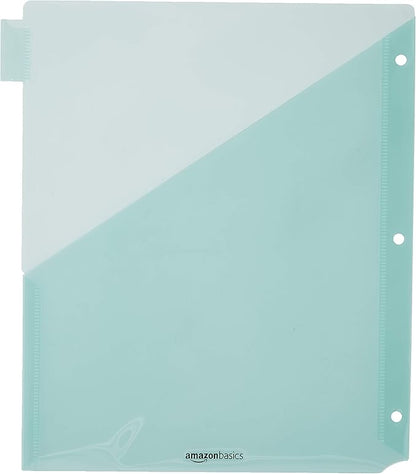 Amazon Basics Tab Dividers for 3 Ring Binder, Two Pocket, Letter Size, Assorted Colors, 24 Count