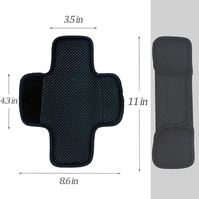 2 Pack Comfort Shoulder Strap Pads for Laptop Messenger Backpack Rucksack Travel Bag Replacement Shoulder Bags (BLACK-2)
