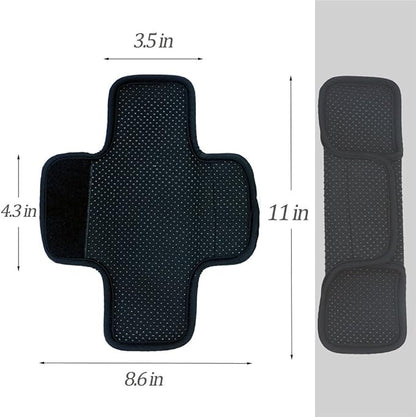 2 Pack Comfort Shoulder Strap Pads for Laptop Messenger Backpack Rucksack Travel Bag Replacement Shoulder Bags (BLACK-2)