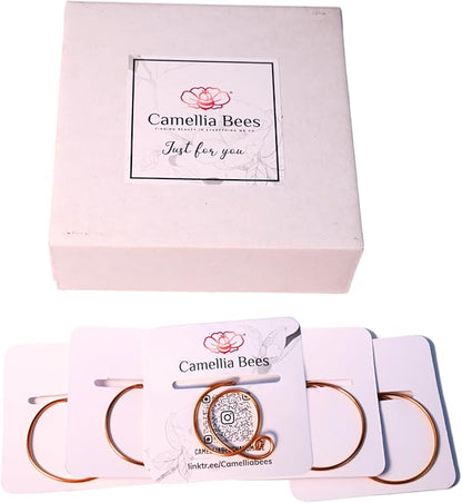 Personalized Initial Copper Bookmark, Set of 5, Handmade Copper Gift for Her, Him, Couple on Birthday, Wedding Anniversary, Alphabet Bookmark (Q)