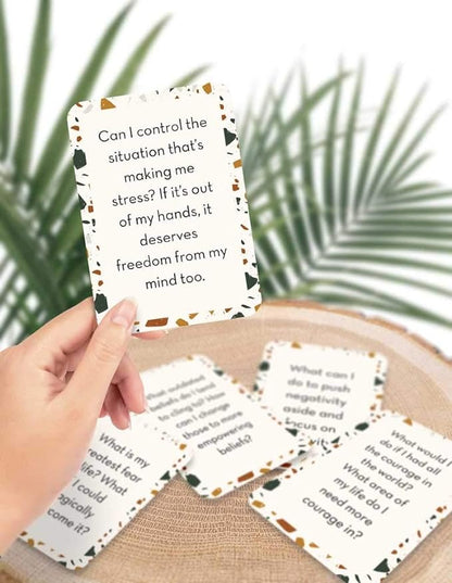 Allura & Arcia Empowering Self Care Questions - 52 Stress Relief Cards for Meditation, Mindfulness, Yoga & Gifts