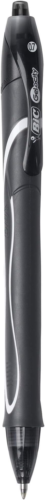 BIC Gel-Ocity Quick Dry Gel Pens, Medium Point Retractable (0.7mm), Black Ink Gel Pen, 12-Count- Pack of 18