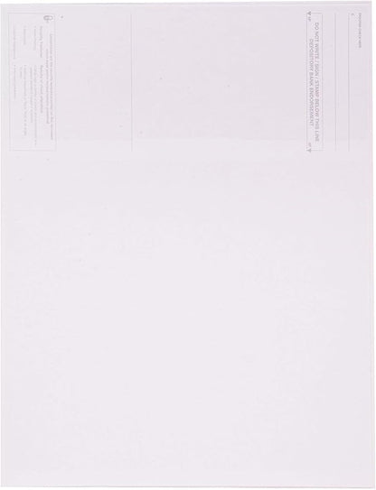 CheckOMatic Computer Check Paper - 100 Pack - Top Blank Stock Checks - Security Features & Laser Printer Compatible - Blue Marble