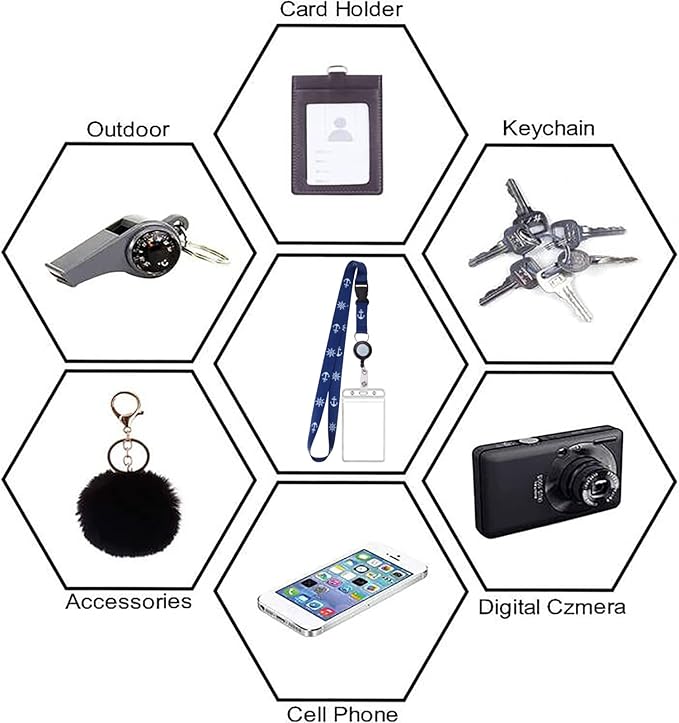 Retractable Waterproof Lanyard with ID Badge Reel Holder & Detachable Buckle for Ships Key Cards, Cruise Essentials & Must Have Accessories (4 Colors)