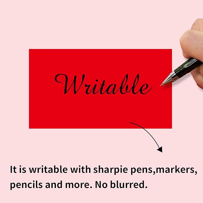 Colored Labels Stickers 3 x 5 Inch, Removable Rectangular Moving Labels, Large Color Coding Labels Moving Stickers- 200 Pack/Red