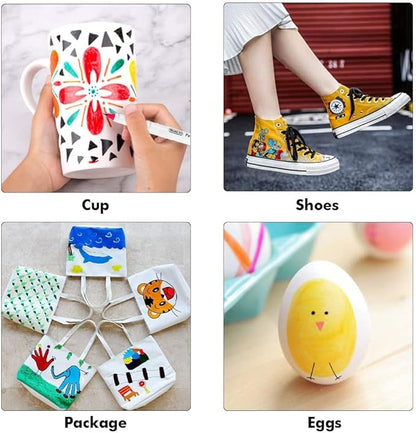 Shuttle Art Permanent Markers, 30 Assorted Colors Ultra Fine Point Permanent Marker Packed in Travel Case, Ideal Colored Markers Set for Adults Coloring Doodling on Plastic, Glass, Gift for Teens