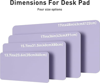 Aothia Leather Desk Pad - Protector and Blotter, Mouse Pad and Office Mat, Non-Slip PU Leather Laptop Desk Pad, Waterproof Writing Pad for Office and Home (36" x 17", Lavender)