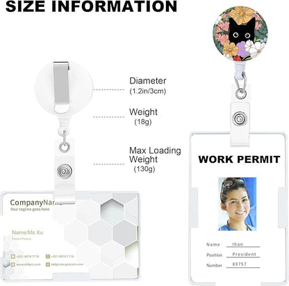 Badge Reels Holder Retractable with ID Clip for Nurse Name Tag Card Nursing for Doctor Teacher Student Employee Office Medical Work