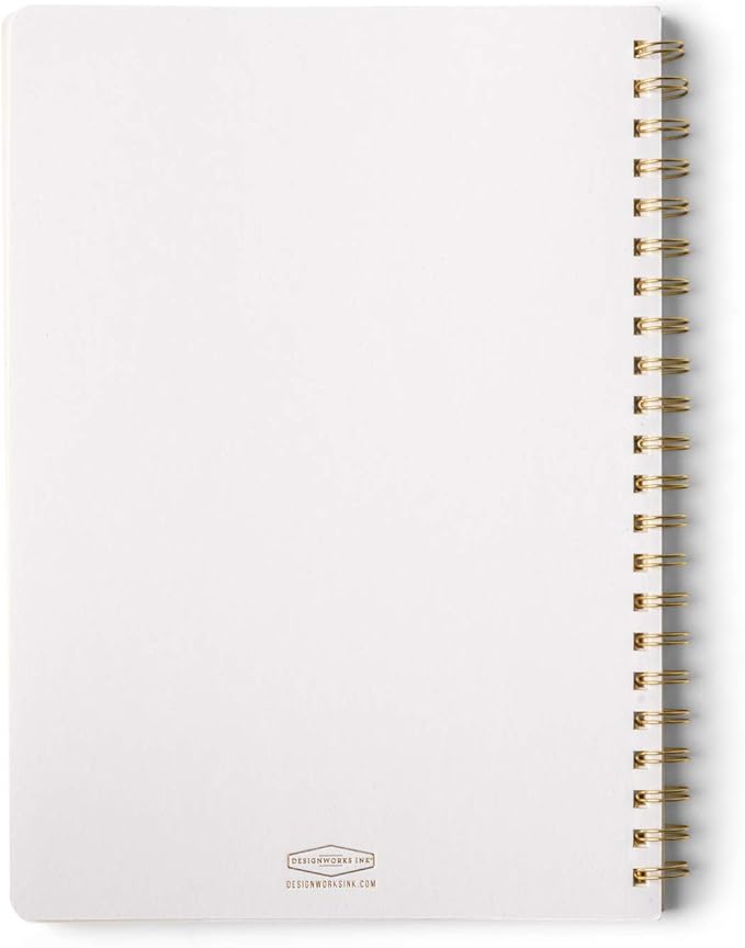 DesignWorks Ink 8.25" x 11.6" Speckled Ivory White Textured Paper Twin Wire Spiral No. 1 Notebook Journal with 160 Lined Pages for Work, Writing, Journaling