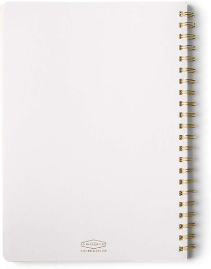 DesignWorks Ink 8.25" x 11.6" Speckled Ivory White Textured Paper Twin Wire Spiral No. 1 Notebook Journal with 160 Lined Pages for Work, Writing, Journaling