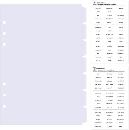 DY.2ten White Dividers for 6 Ring Binder, 7-Tab Sturdy Plastic Dividers, A5 Index Divider, 6 Hole Binder Dividers, Insertable Notebook Planner Tab Dividers for Binders
