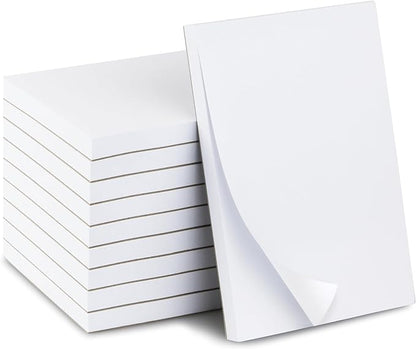 10 Pack Note Pads 4x6 | 100 Sheets Per Memo Pad | Server Note Pads | Scratch Pads for Writing | White Blank Notepads in Bulk | Small Notepad | Paper Pads for To Do Grocery List