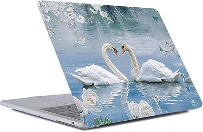 Compatible with 12 Inch MacBook A1534, Elegant Swan Hard Plastic Shell Cover Case