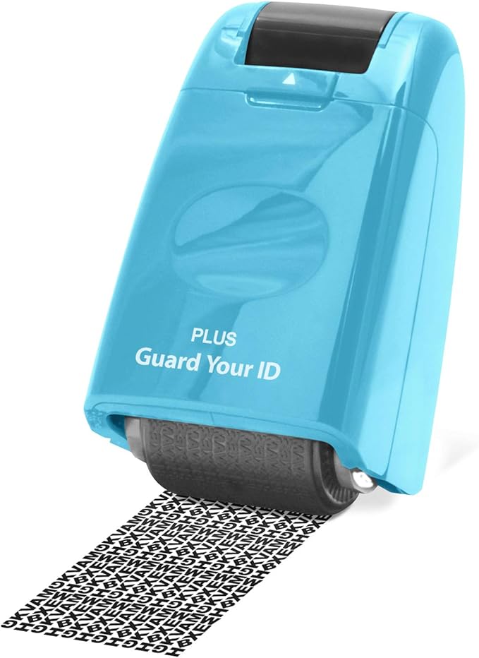 Guard Your ID Identity Protection Security Prevention Stamp Roller (Turquoise)