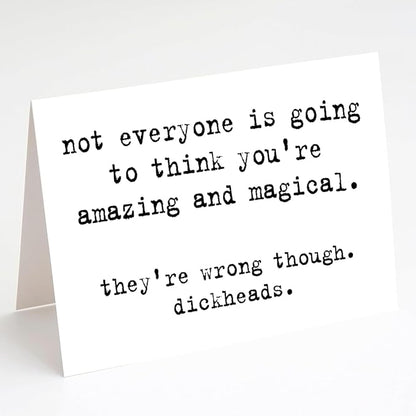 Funny Encouragement Card Gift for Women Men, Humor Support Card Gift for Him Her, Cute Sympathy Card Feel Better Gift for Friend Son daughter, Thinking of You Card For Friend