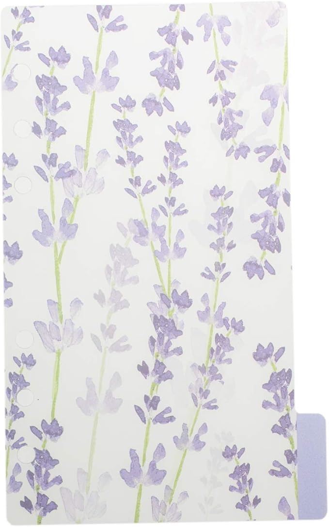 Plastic Binder Index Dividers, 6-Tab, Assorted Designs, Match for Standard A6 Size 6-Ring Planners