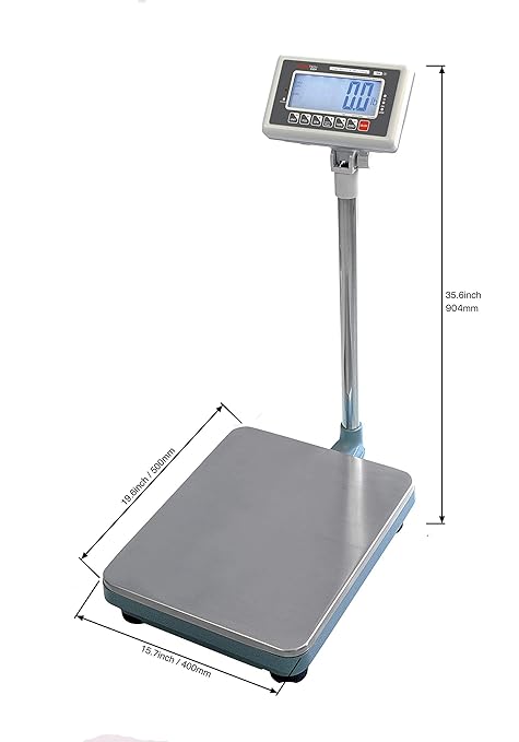 TBW-500 Bench Scale for Warehouse Industrial Shipping Scale and, Lb/Kg Switchable, 500lb Capacity, 0.1lb Readability, NTEP Legal for Trade
