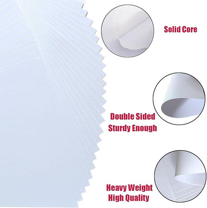Baisunt 25 Pack 8.5x11 White Cardstock Paper Blank Thick Heavyweight 92lb Card Stock for Making Greeting Cards, Invitations cards, Scrapbook, DIY Craft