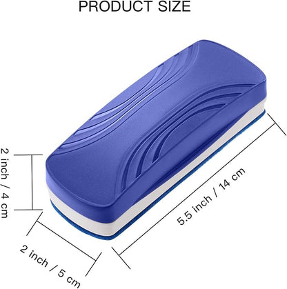 Ddaowanx Whiteboard Eraser, Magnetic Dry Erase Eraser, Glass Board Eraser,School and Office Supplies, Pack of 2 (Blue)