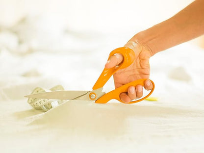 Fiskars Tailor Scissors, Length: 27 cm, Stainless Steel Blade/Plastic Handles, Orange, Classic, 1005145, 9.4 x 27 x 2.1 cm