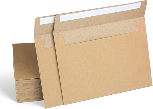 100Pack Kraft Envelopes,A4 Invitation Envelopes,Wedding, Baby Shower,Brown Kraft Envelopes for Personalize Gift Cards, Birthday Party,4x6 Envelopes for Invitations