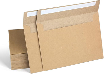 50 Pack Kraft Envelopes,A7 Invitation Envelopes,Wedding, Baby Shower,Brown Kraft Envelopes for Personalize Gift Cards, Birthday Party,5x7 Envelopes for Invitations