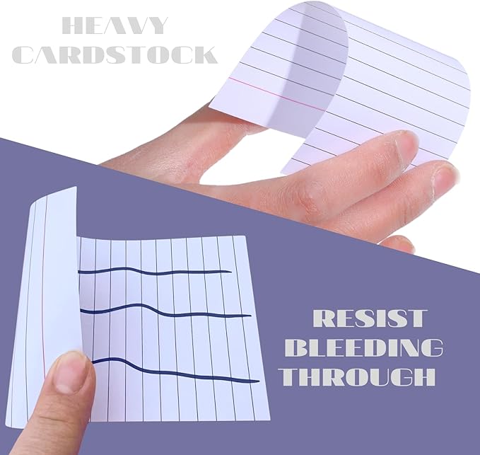 Vertical Ruled Index Cards 3 X 5 Flashcards Double Sided Lined Notecards Heavy Weight Ruled Checklist Card Thick Recipe Cards for Studying, School, Home and Office（White,200 Count）