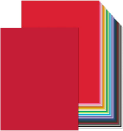 Colored Cardstock 8.5 x 11 Assorted, 100 Sheets Goefun 25 Colors Colored Copy Paper, 80lb Construction Paper Color Paper for Crafts & Scrapbooking