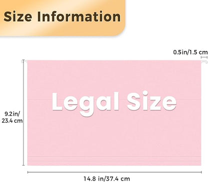 SUNEE Hanging File Folders Legal Size, Pink File Folders 25 Pack 1/5-Cut Tabs, Stay Organized for Your Home and Office Bulk File and Documents