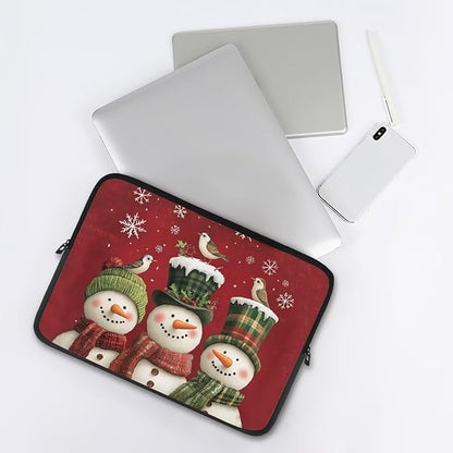 Cute Snowman Laptop Protective Sleeve for Women 13 inch Computer Sleeve Bag Christmas Neoprene Lap Top Case Suitable Gifts for Travel School Office Neatly Organizers Laptop Accessories