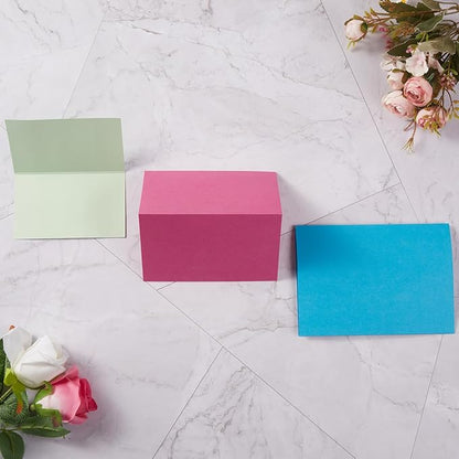 50 Pack Blank Cards Folded Cardstock Thank You Blank Greeting Cards for Invitations, Wedding, Greeting Cards, All Occasion DIY (Multicolor, 2x3.5)