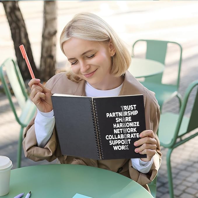 Teamwork 160 Blank Pages Spiral Notebook, Team Notebooks for Employees, Job Promotion Gifts, Teamwork Gifts for Coworkers, Office Team Work Gifts for Colleague, Team Gifts for Staff C