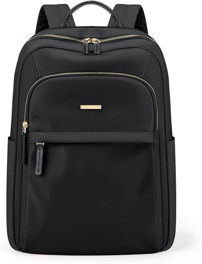 Laptop Backpack for Women Travel Work Commute Casual Daypack Backpack Purse Computer Bags Fit 14 Inch Notebook (Black)