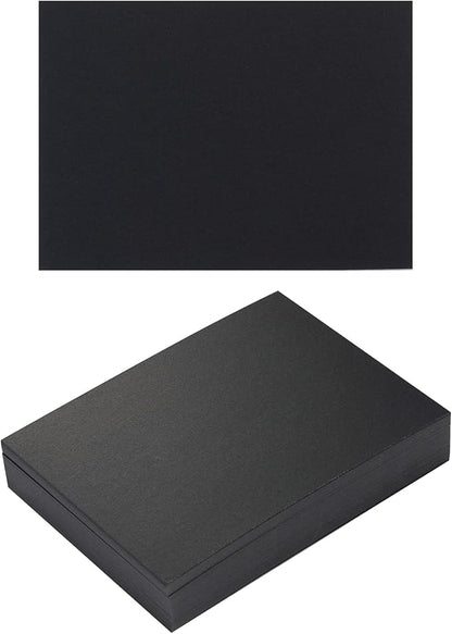50 Sheets Blank Cardstock Paper 250 GSM Thick Heavy Cards Stock for DIY Art Projects, Card Making, Postcards, Greeting Cards, Birthday Party, Wedding Invitation (Black, 3x5 inches)