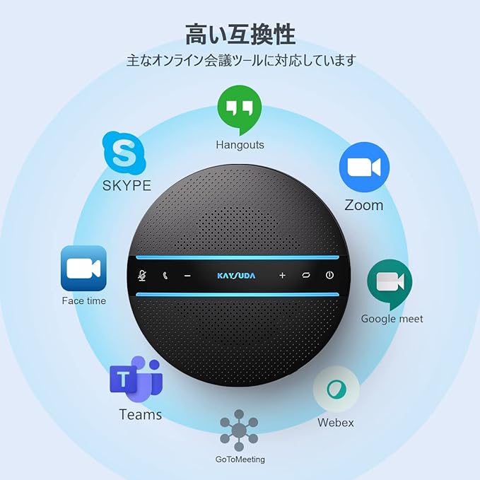 Bluetooth Conference Speakerphone SP300KIT 2pk Bundle, up to 16 Attendees, 18H Call Time, 360°Voice Pick-up 2x6 AI Echo & Noise Canceling Microphones, Daisy Chain