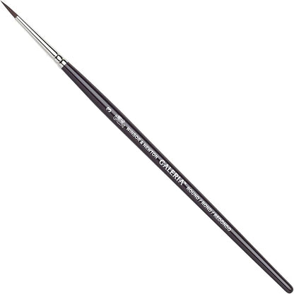 Winsor & Newton Galeria Round Short Handle Brush, Size 3, Silver
