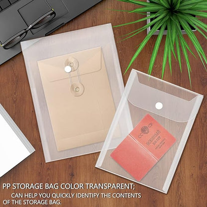 Vmiapxo 40 Pack Stamp and Die Storage Pockets, Reusable Small Plastic Envelopes Waterproof Sticker Organizer Receipt Holder Photo Storage Folders (Mixed Size)