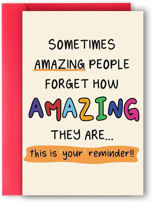 Amazing People Remind Card, Goodbye Card, Coworker Leaving Card, Colleague Congrats Card, Friendship Thank You Appreciation Card for Teacher or Nurse, Proud of You Card Friend