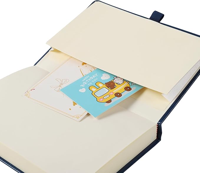 Journal Notebook Journal for Men/Women Journals for Writing A5 180Sheets 360Pages College Ruled Notebook 100gsm Lined Paper Leather Hardcover Journal 5.9'' X 8.4'' (Dark Blue)