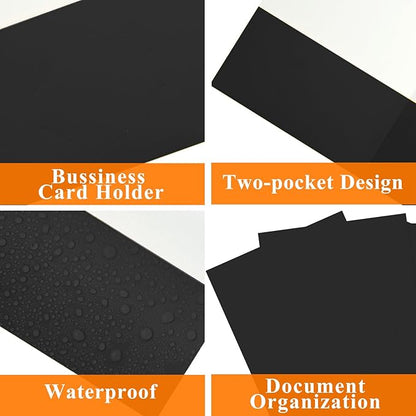 25Pcs Black Two-Pocket Heavyweight File Folder,Letter Size,Paper File Folder for School Office Home Bussines