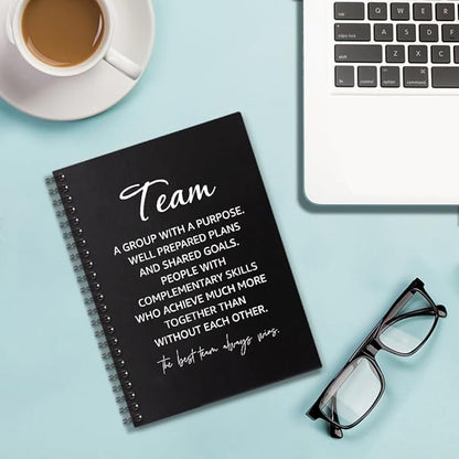 Team 160 Blank Pages Spiral Notebook, Team Notebooks for Employees, Team Gifts for Staff, Teamwork Gifts for Coworkers, Team Member Gifts for Colleagues, Team Appreciation Journal D