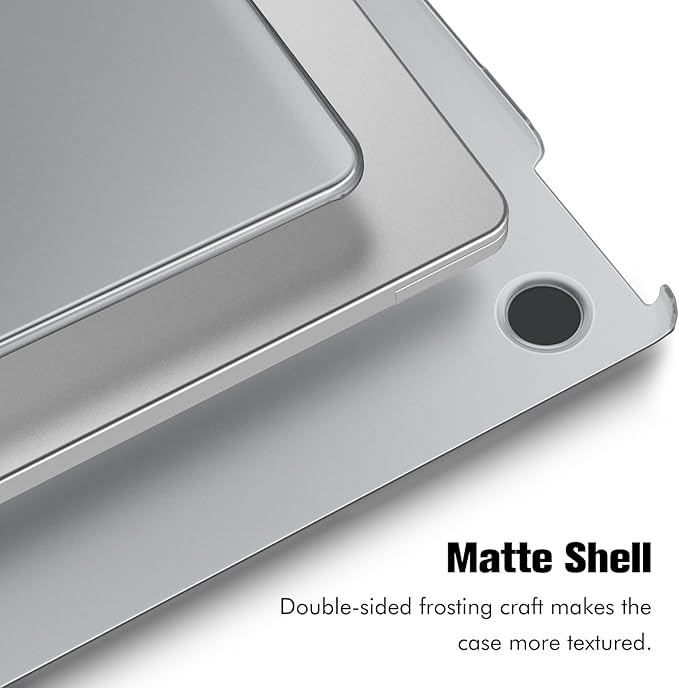 Fintie Case for MacBook Air 13.6 Inch A3113 A2681 (2022 2023 2024 Release) - Snap On Hard Shell Cover for MacBook Air 13.6" M2 M3 Chip with Liquid Retina Display and Touch ID (Frost Gray)