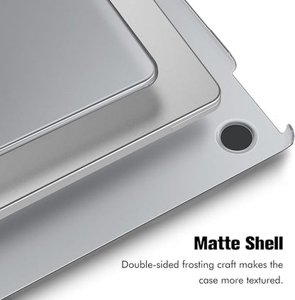 Fintie Case for MacBook Air 13.6 Inch A3113 A2681 (2022 2023 2024 Release) - Snap On Hard Shell Cover for MacBook Air 13.6" M2 M3 Chip with Liquid Retina Display and Touch ID (Frost Gray)