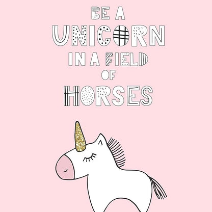 RICCO BELLO Wide Ruled Hardcover Diary Journal School Notebook for Kids, Tweens - Bookmark, Band Closure, Storage Pocket, 5.7 x 8.4 Inches, 192 Pages, (Be A Unicorn)