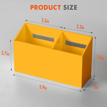 BEYGORM Magnetic Dry Erase Marker Holder for Whiteboard,Non-slip Acrylic Magnet Pen Holder for Fridge Refrigerator,Locker Organizer for Work,Locker Accessories,Pencil Cup for Desk(Orange)