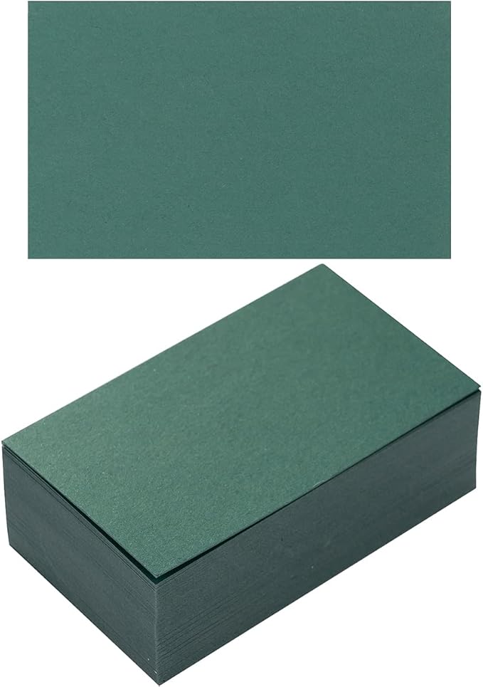 100 Pack Thick Paper Cardstock Blank Heavy Cards Stock for Invitations, Greeting Cards Making, Postcards, Photos, 250GSM Thick Paper (Dark Green, 3x5 inches)