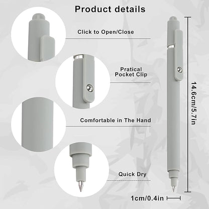 RIANCY Gel Pens, 5 Pcs 0.5mm Quick Dry Black Ink Pens Fine Point Smooth Writing Pen Cute Office School Supplies Gifts for Women Fine Point Smooth Writing Aesthetic Pen