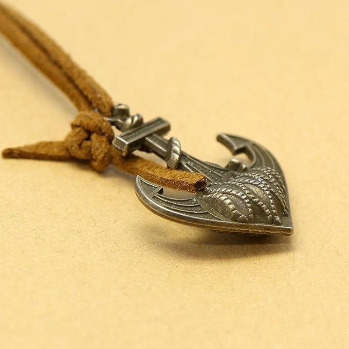 EvZ Leather Writing Journal Notebook, 7 Inches Vintage Nautical Spiral Blank String Diary Notepad Sketchbook Travel to Write in, Unlined Paper, Retro Pendants, Classic Embossed, Retro Brown