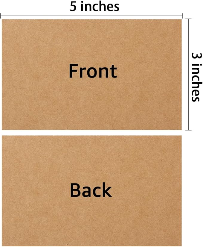 50 Sheets Blank Cardstock Paper 250 GSM Thick Heavy Cards Stock for DIY Art Projects, Card Making, Postcards, Greeting Cards, Birthday Party, Wedding Invitation (Brown, 3x5 inches)
