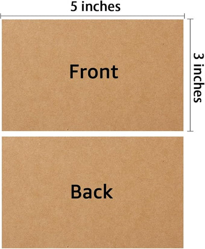 50 Sheets Blank Cardstock Paper 250 GSM Thick Heavy Cards Stock for DIY Art Projects, Card Making, Postcards, Greeting Cards, Birthday Party, Wedding Invitation (Brown, 3x5 inches)